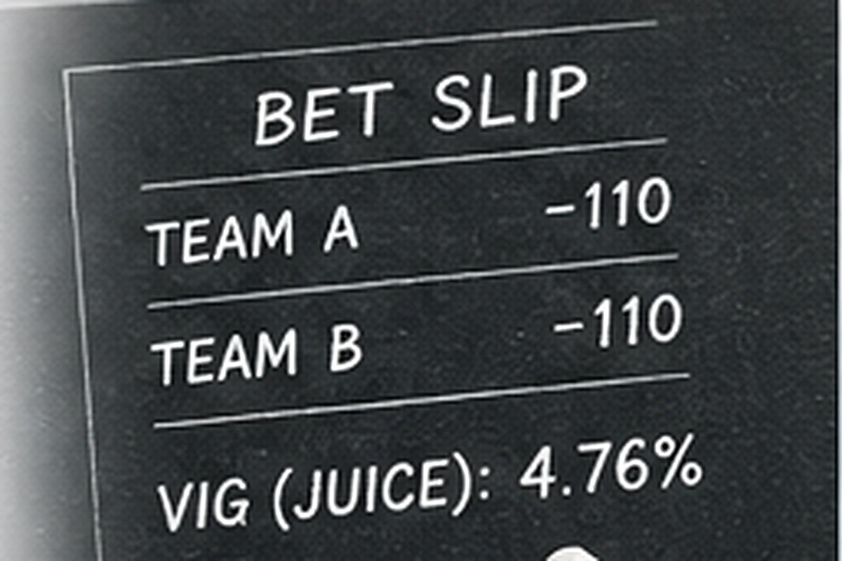 Crisp illustration of sportsbook pricing, percentage margin and calculator tools used to understand vig