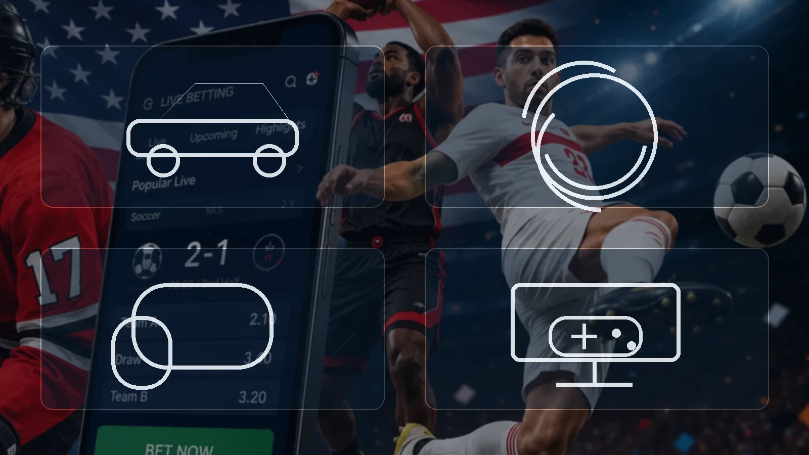 Montagem esportiva para Fórmula 1, vôlei, MMA e esports